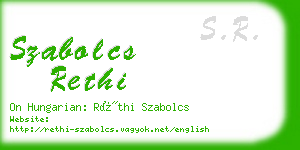 szabolcs rethi business card